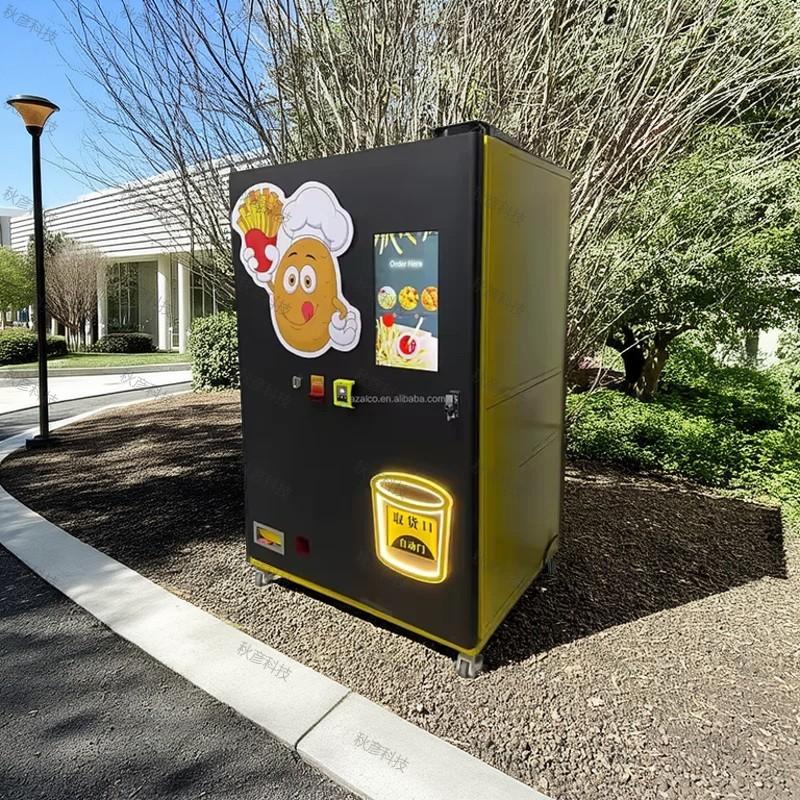 2025 newest 24/7 pet fresh food vending machine with microwave heating hit market