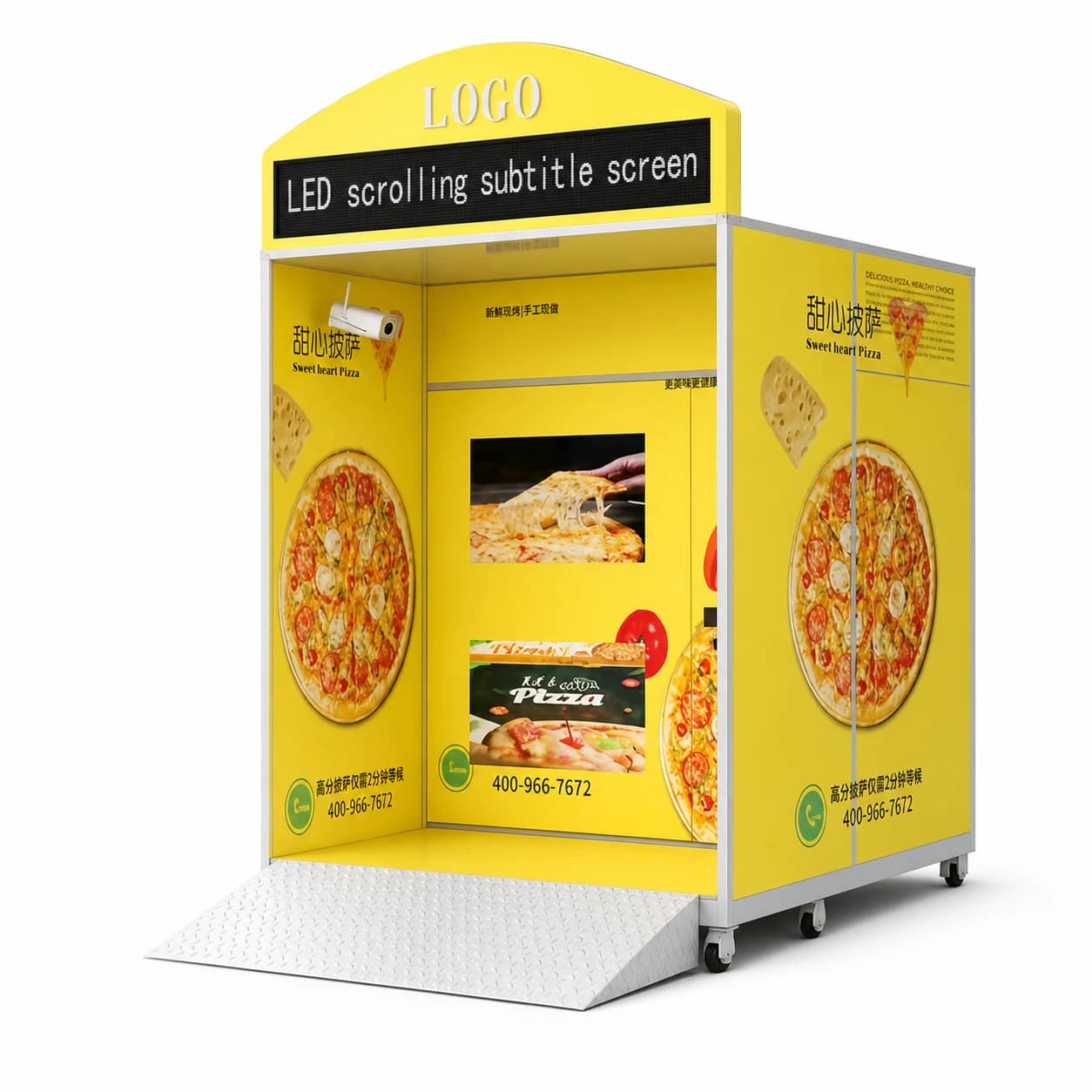 Fully Outdoor Pizza Vending Machine for 24/7 Hot Pizza Sales